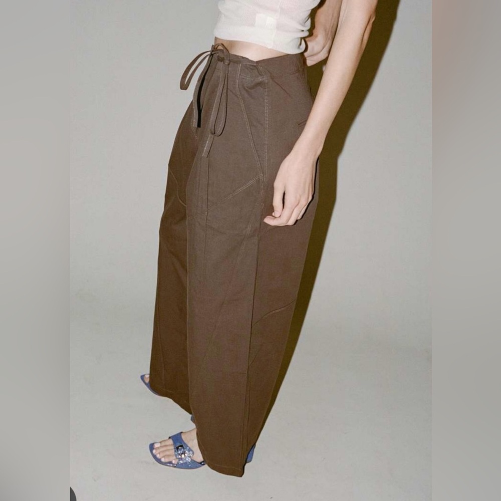 Deiji Studios Brown Flag tie Pant